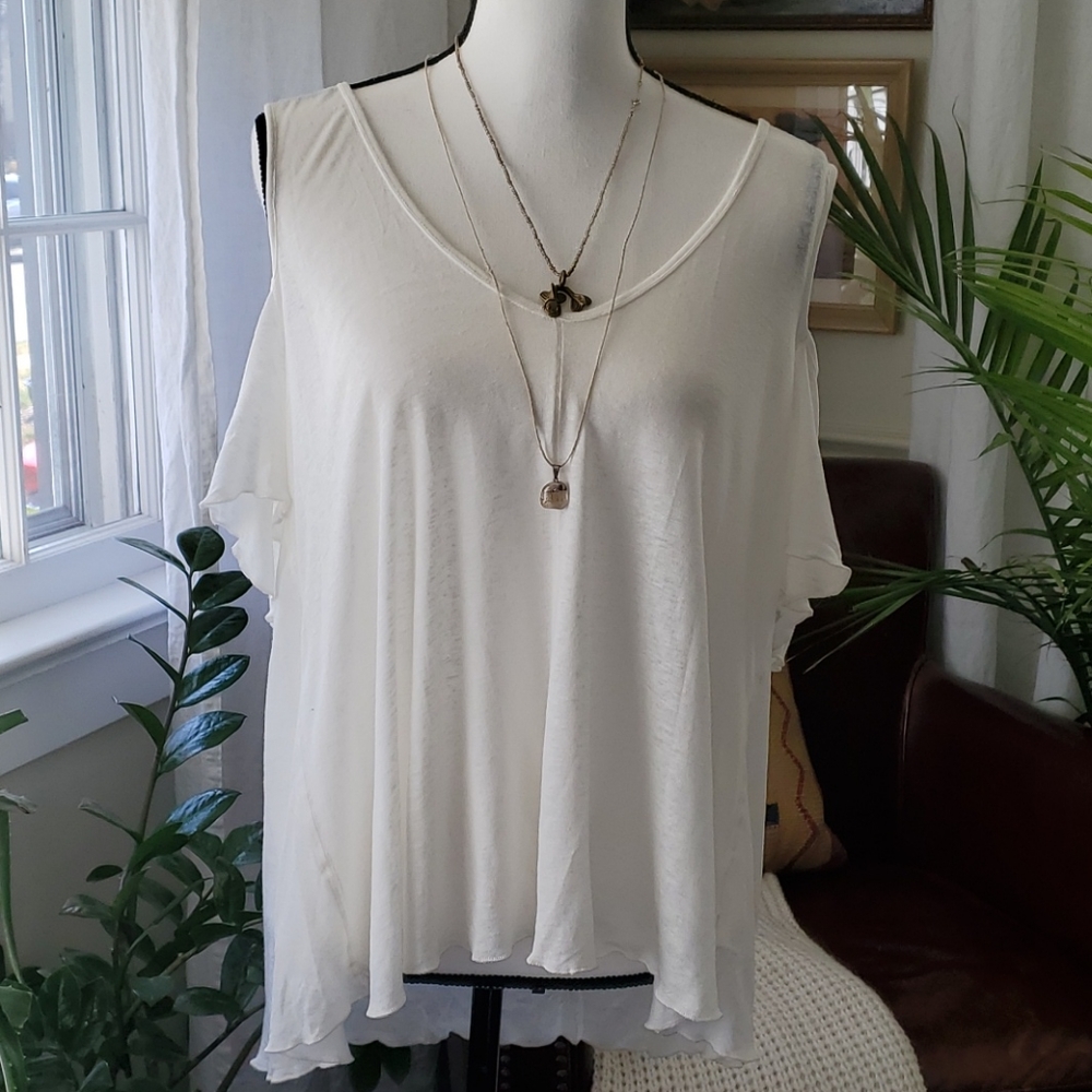 NWT Free People cold shoulder tee